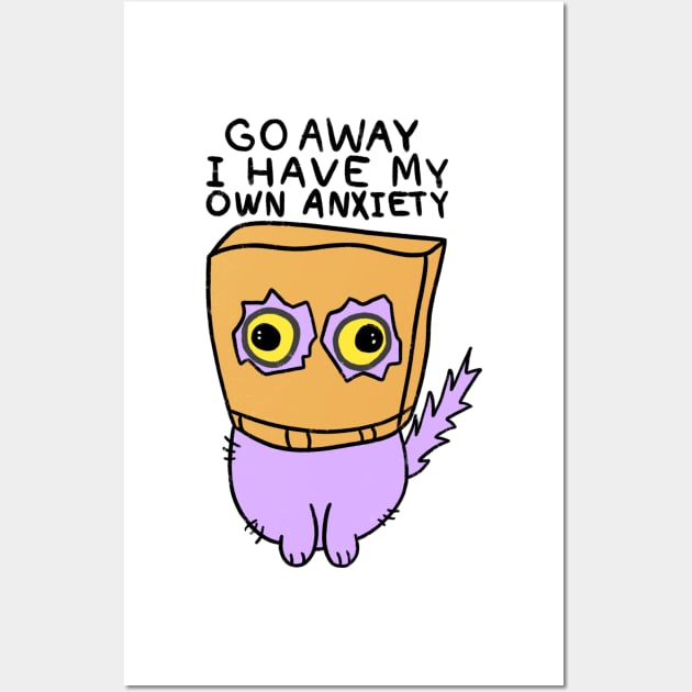 i have my own anxiety cat Wall Art by cmxcrunch